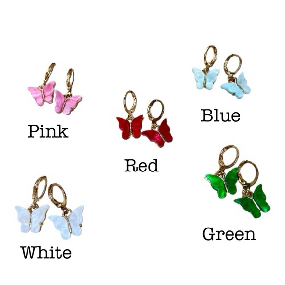 Boutique Jewelry - BOUTIQUE Butterfly Drop Earrings - 5 Colors Available